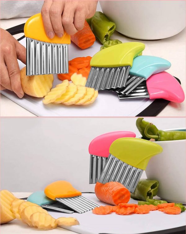 Vegetable Wavy Crinkle Chopper Knife