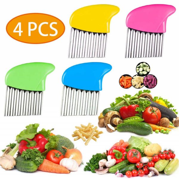 Vegetable Wavy Crinkle Chopper Knife