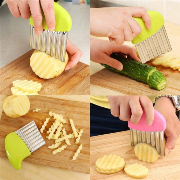 Vegetable Wavy Crinkle Chopper Knife